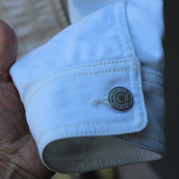 Old Navy classic denim jean jacket white size M - Picture 5 of 7